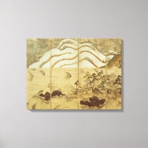Moonlight Winter Landscape Canvas Print