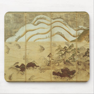 Moonlight Winter Landscape Mouse Mat