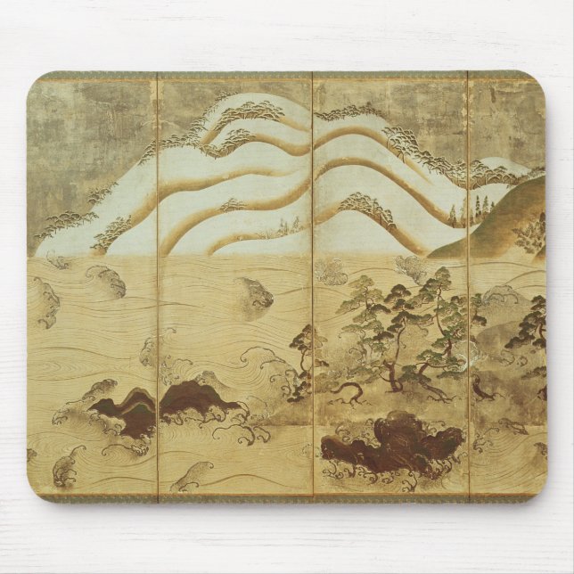 Moonlight Winter Landscape Mouse Mat (Front)