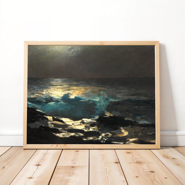 Moonlight, Wood Island Light by Winslow Homer. Poster (Creator Uploaded)