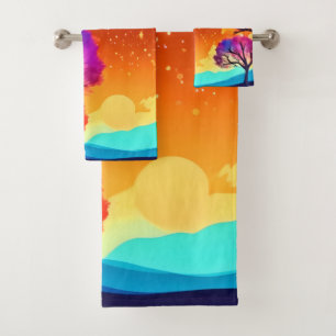 Moonlit Autumn Dream Bath Towel Set