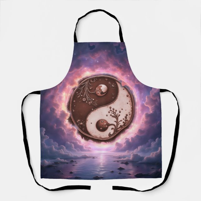 Moonlit Balance – Yin Yang of Eternal Light.  Apron (Front)