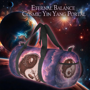 Moonlit Balance – Yin Yang of Eternal Light.  Duffle Bag