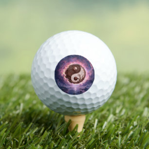 Moonlit Balance – Yin Yang of Eternal Light. Golf Balls