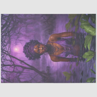 Moonlit Bayou Voodoo Witch – Gothic Decoupage Tissue Paper