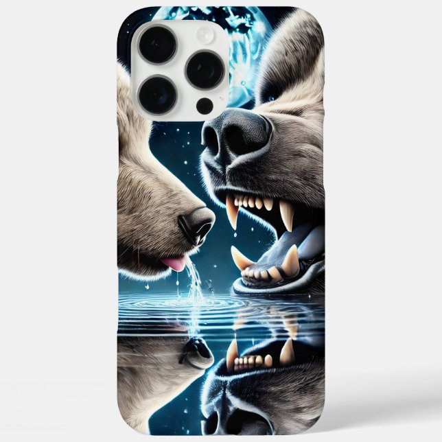 Moonlit Bears and Water Reflection Harmony Case-Mate iPhone Case (Back)