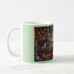 Moonlit Birds Garden Art Coffee Mug, 11 oz Mug