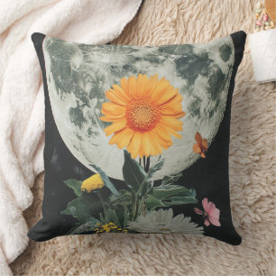 Moonlit Blooms Over Rustic Charm (2) Cushion