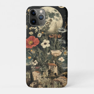 Moonlit Blooms Over Rustic Charm iPhone 11 Pro Case