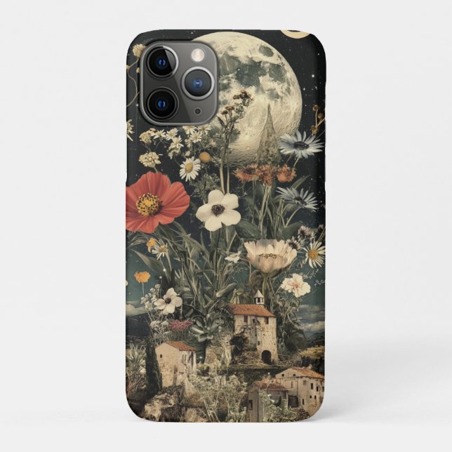 Moonlit Blooms Over Rustic Charm Case-Mate iPhone Case (Back)
