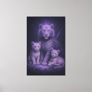 Moonlit Blue Guardians ManJiangHong Fine Art Canvas Print