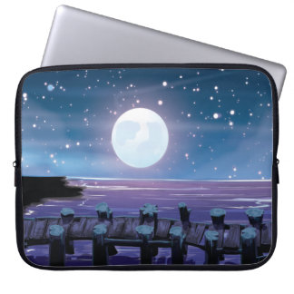 Moonlit Boardwalk Laptop Sleeve