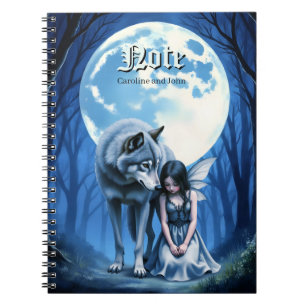 Moonlit Bond – The Wolf and the Gothic Fairy. Notebook