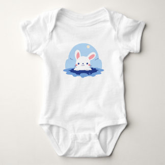 Moonlit Bunny Peek Baby Bodysuit