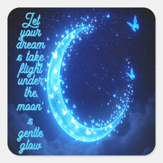  Moonlit Butterflies - Magical Glow Sticker (Front)