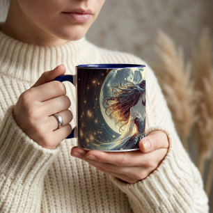 Moonlit Butterfly Enchantress Fantasy Mug