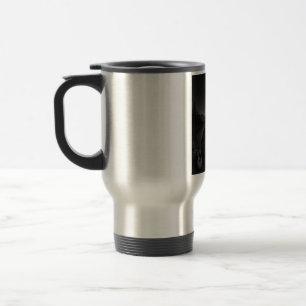 Moonlit Campfire Wanderer Black and White Tumbler Travel Mug