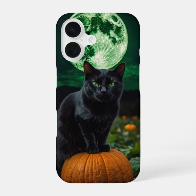 Moonlit Cat iPhone 16 Case (Back)