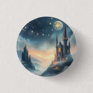 Moonlit Celestial Castle 3 Cm Round Badge