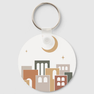 Moonlit City Key Ring