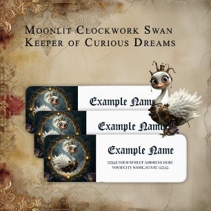 Moonlit Clockwork Swan – Keeper of Curious Dreams.