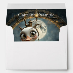 Moonlit Clockwork Swan – Keeper of Curious Dreams. Envelope