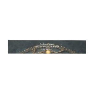 Moonlit Clockwork Swan – Keeper of Curious Dreams. Invitation Belly Band