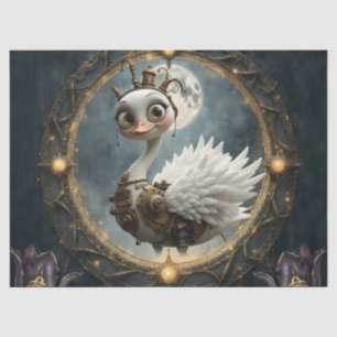 Moonlit Clockwork Swan – Keeper of Curious Dreams. Tissue Paper