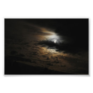 Moonlit Clouds Night Sky Celestial Photo