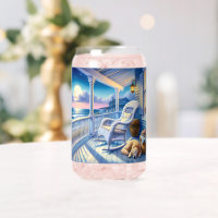 Moonlit Coastal Porch with Dog & Ocean View