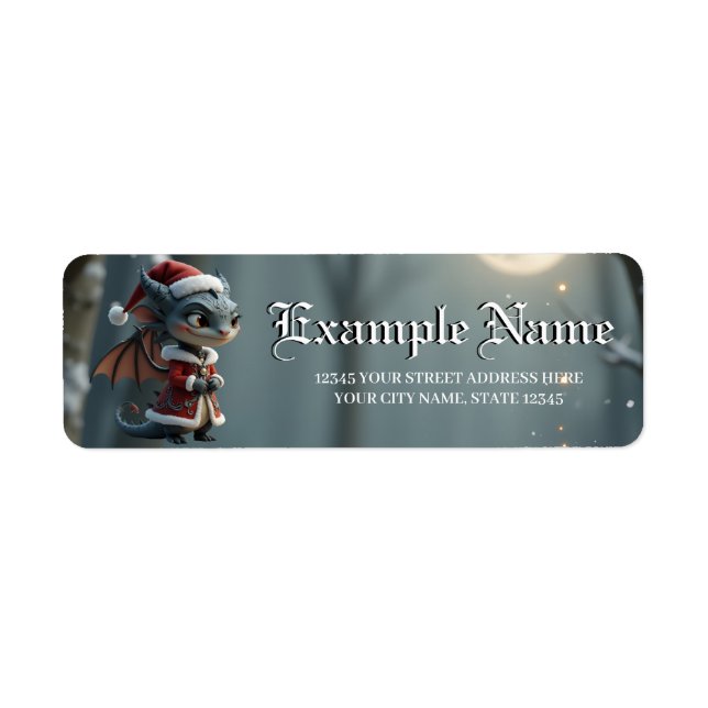 Moonlit Cookie Bandit – The Grey Christmas Dragon. (Front)