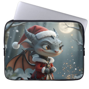 Moonlit Cookie Bandit – The Grey Christmas Dragon. Laptop Sleeve