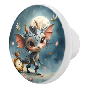 Moonlit Creature Caelum Tickwing Ceramic Knob
