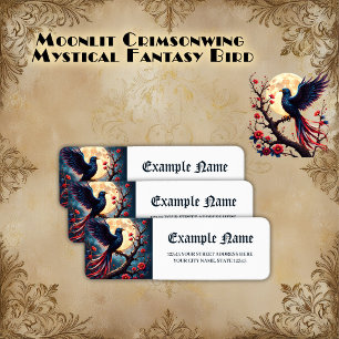 Moonlit Crimsonwing – Mystical Fantasy Bird.