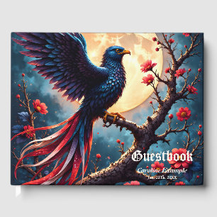 Moonlit Crimsonwing – Mystical Fantasy Bird. Guest Book