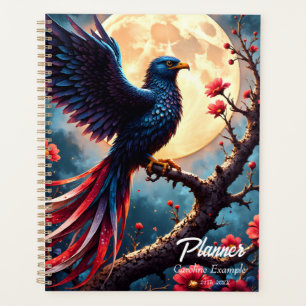 Moonlit Crimsonwing – Mystical Fantasy Bird. Planner