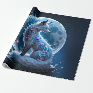 Moonlit Crystal Fox – Guardian of Silent Dreams. Wrapping Paper