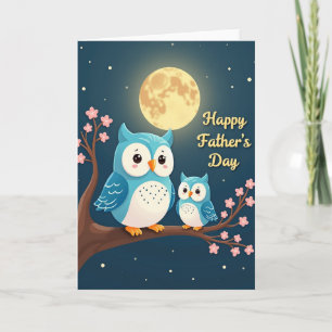 Moonlit Dads Day Avian Card