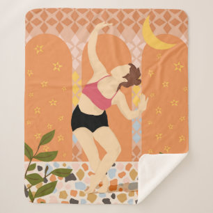 Moonlit Dance Sherpa Blanket