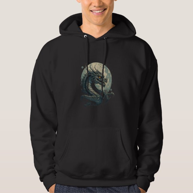 Moonlit Dragon - Moon Dragon Hoodie (Front)