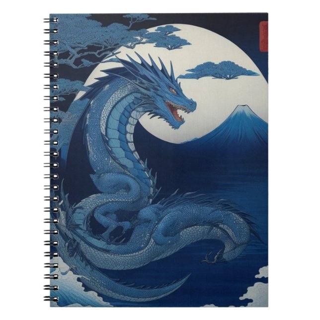 Moonlit Dragon of Fuji Notebook (Front)