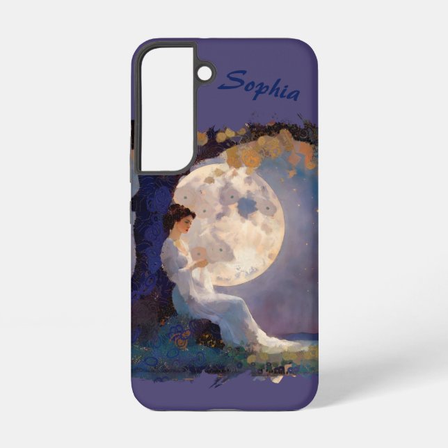 Moonlit Dreamer - Serene Night Sky Samsung Galaxy S22 Case (Back)