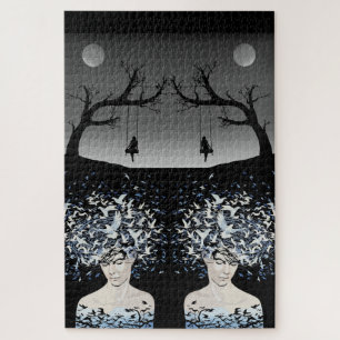 Moonlit Dreams: Freedom and Solitude Jigsaw Puzzle