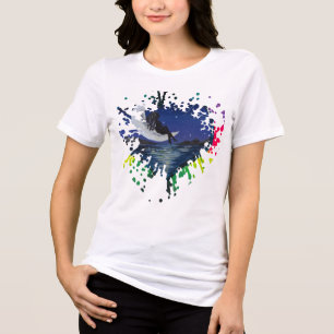 Moonlit Dreams - Handmade artwork Tri-Blend Shirt