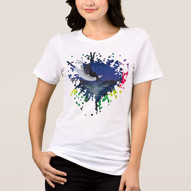 Moonlit Dreams - Handmade artwork  Tri-Blend Shirt (Front)