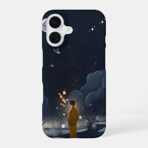 Moonlit Dreams – iPhone 16 Case Night Sky Illust