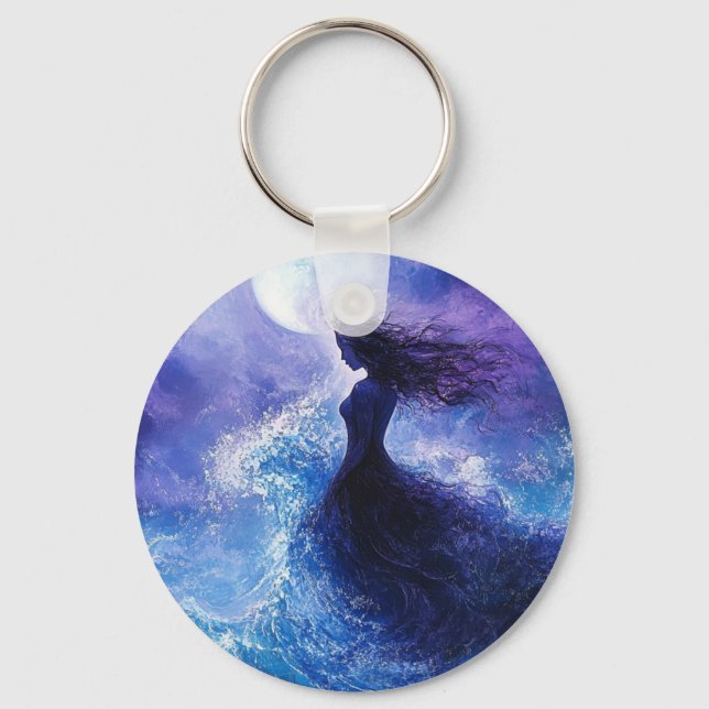 Moonlit Drift-Ocean Dream Keychain (Front)