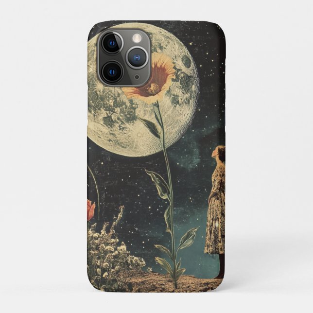 Moonlit Elegance - Woman with Moon Case-Mate iPhone Case (Back)
