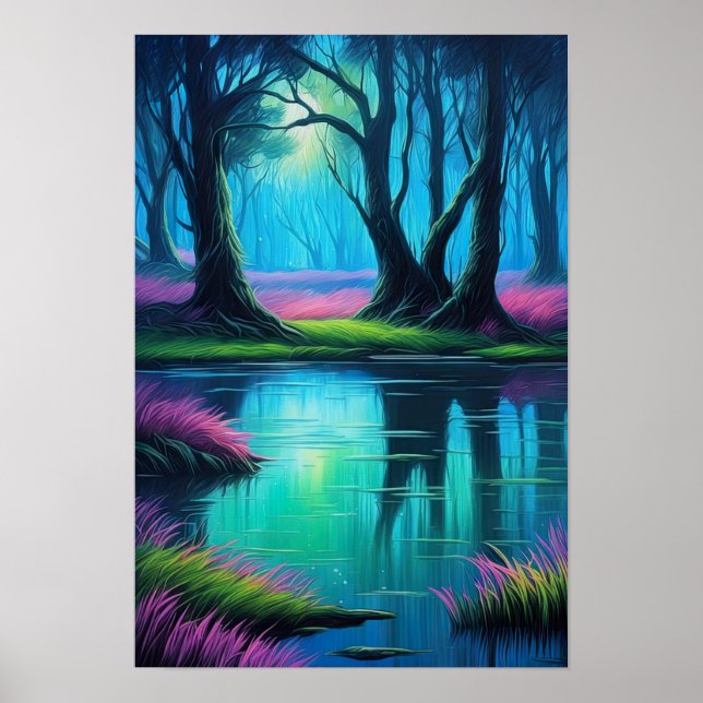 Moonlit Enchantment, Evening's Whispers Poster (Front)