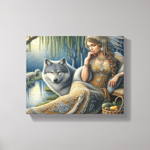 Moonlit Enchantment in the Mystic Forest10x8 Canvas Print